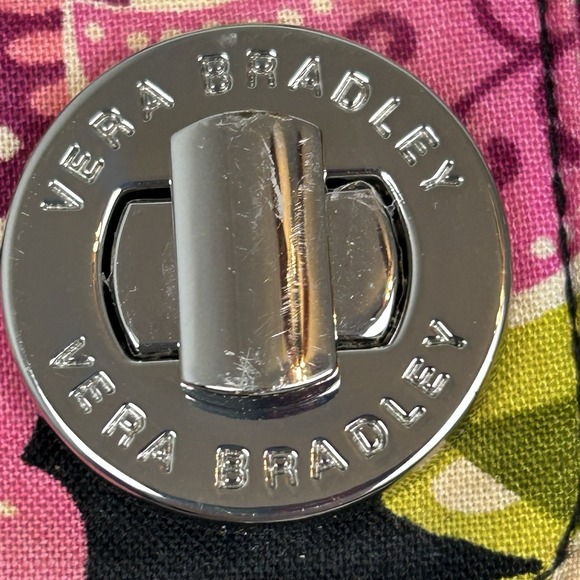 Vera Bradley Turn Lock Wallet  Purse "Pirouette Pink" Retired Pattern - Picture 3 of 8